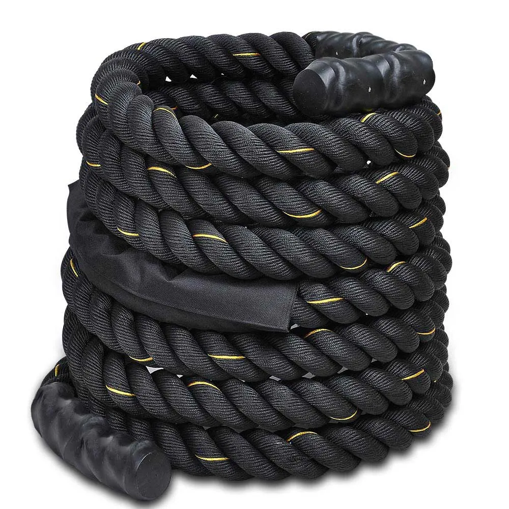 2"x30' Poly Undulation Battling Workout Rope Black