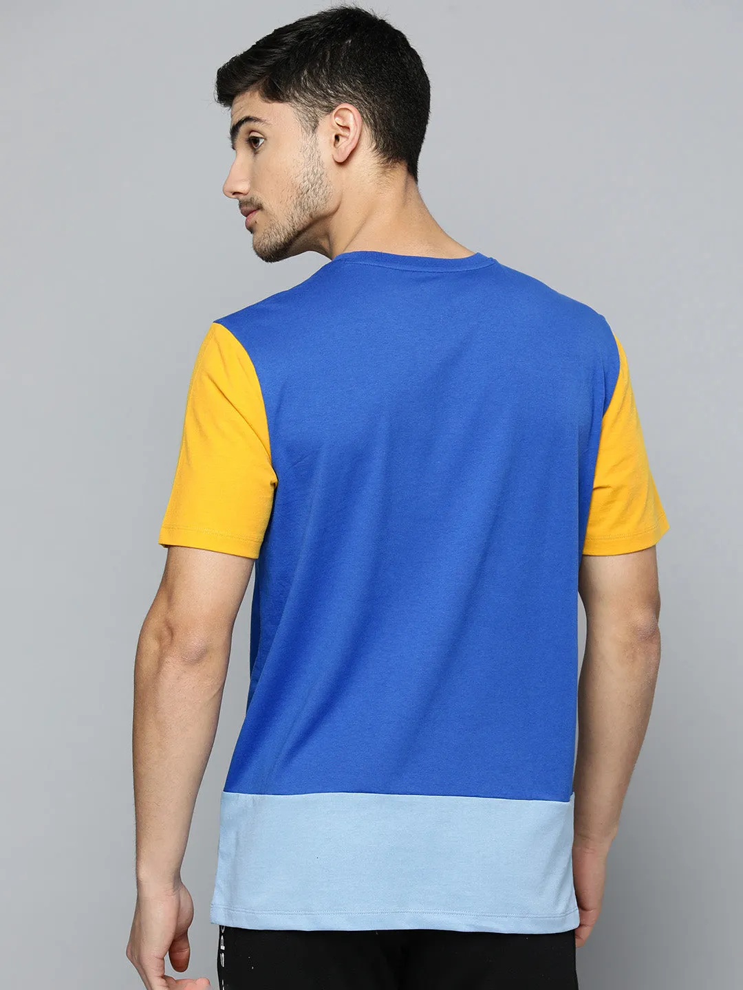 Alcis Men Colourblocked Anti Static Slim Fit T-shirt