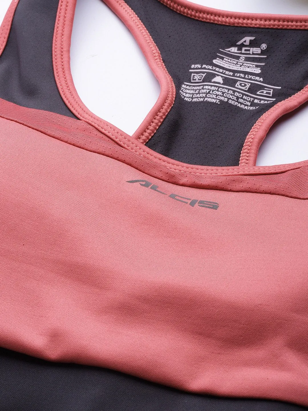 Alcis Women Pink Full Coverage Lightly Padded Workout Bra