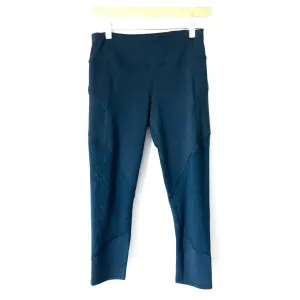 Athleta Blue Crop Leggings with Vents- Size S (Inseam 19.5")