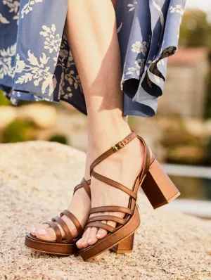 Bavella Recycled Vegan Platform Sandals | Bronze