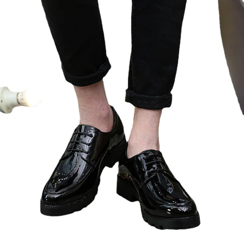 Bean shoes in 2021, the new trend of suede leather shoes, men's English casual shoes, a pedal frosted lazy shoes.