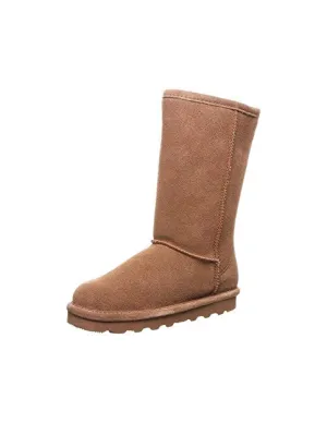 Bearpaw Casual Boots Girls Elle Tall Knee high Youth HIckory Cow Suede Fur Lined Boots