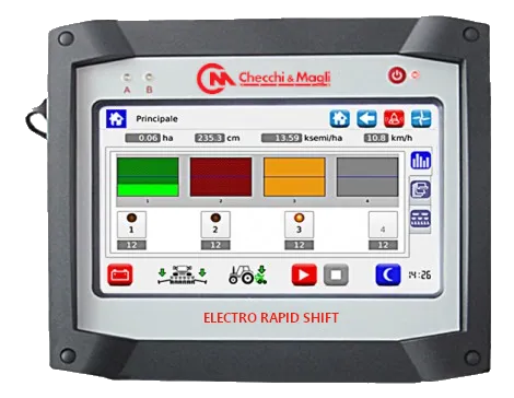 Checchi & Magli Electro Rapid Shift (ERS) | Inter-Plant Spacing 2” - 40” | Customizable Menu In 5 Languages | For Tractor