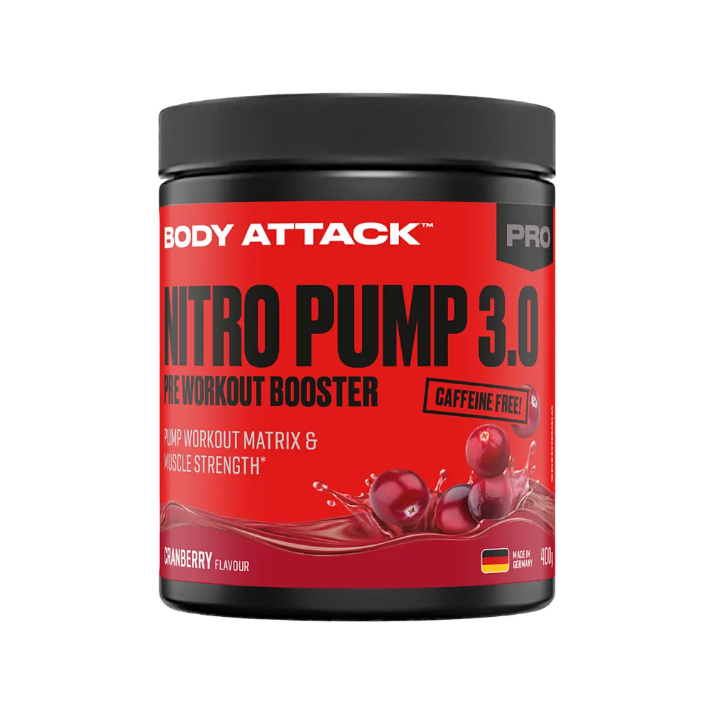 Clearance : Body Attack - Nitro Pump 3.0 (400g) Pre Workout Booster