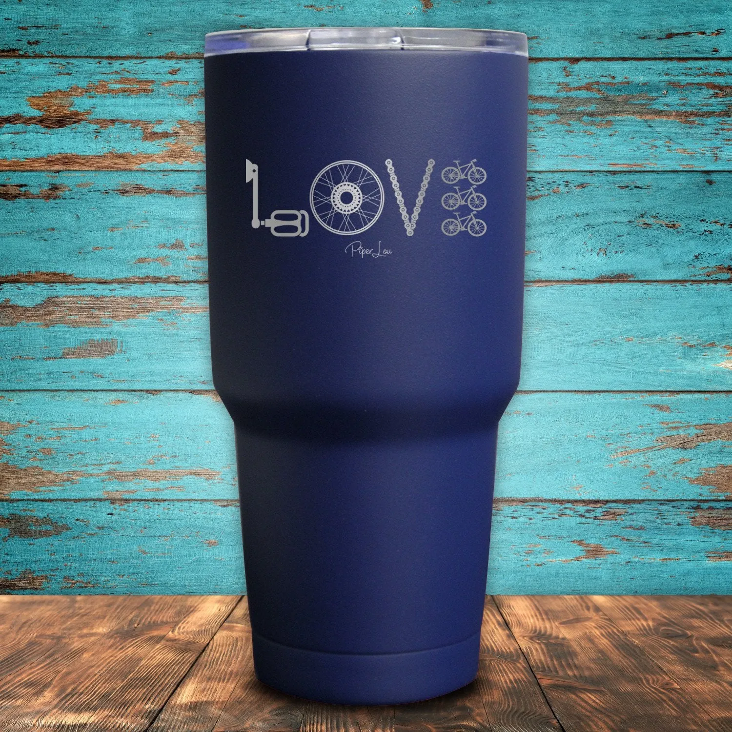 Cycling Love Coated Drinkware