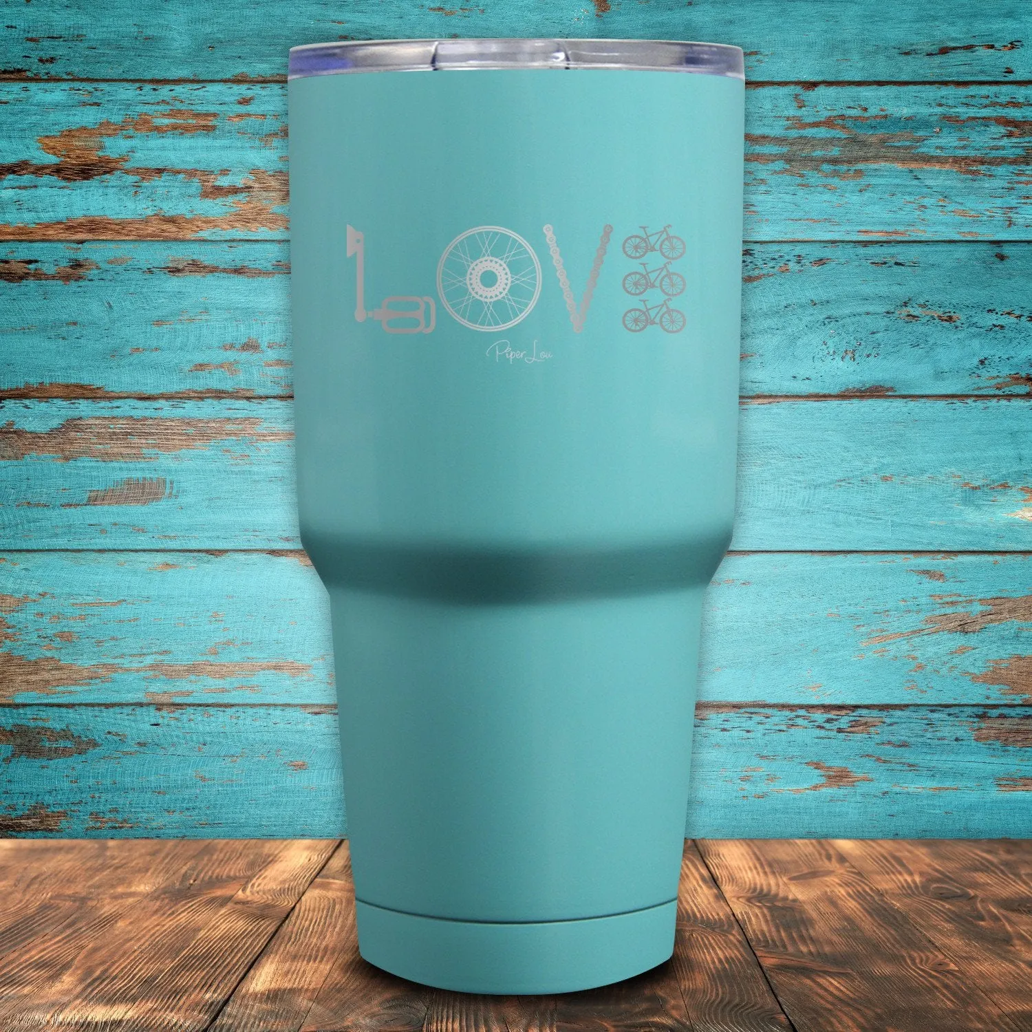 Cycling Love Coated Drinkware
