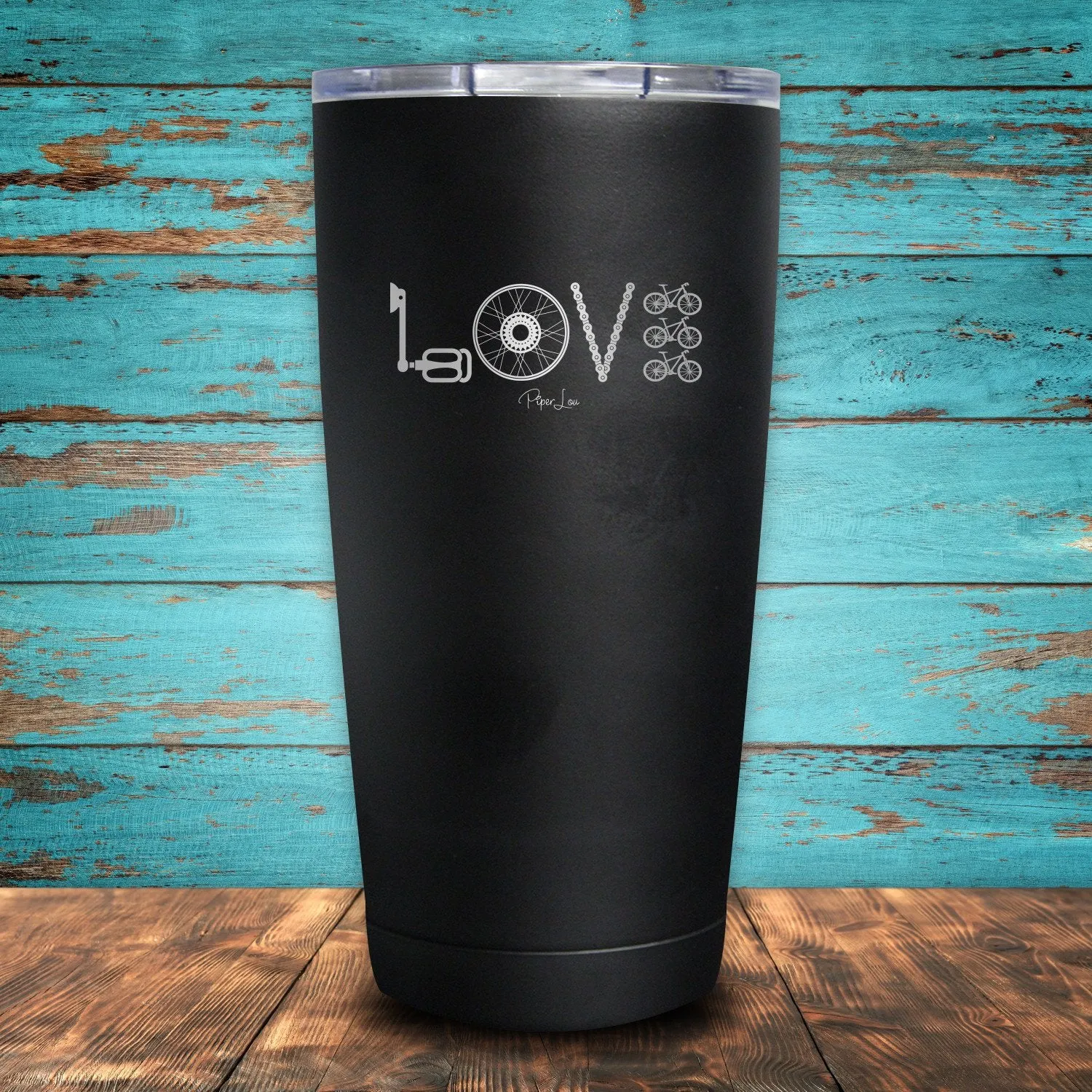Cycling Love Coated Drinkware