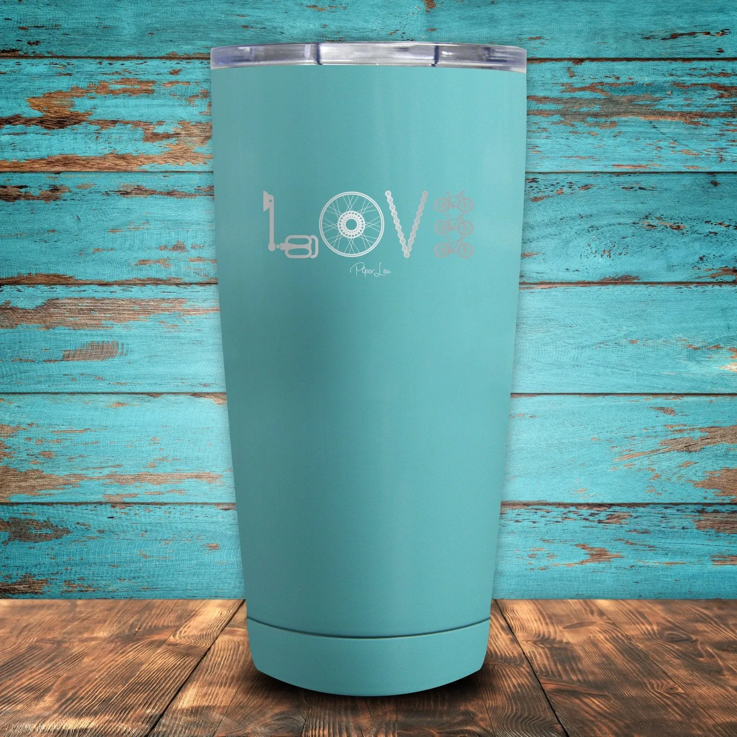 Cycling Love Coated Drinkware