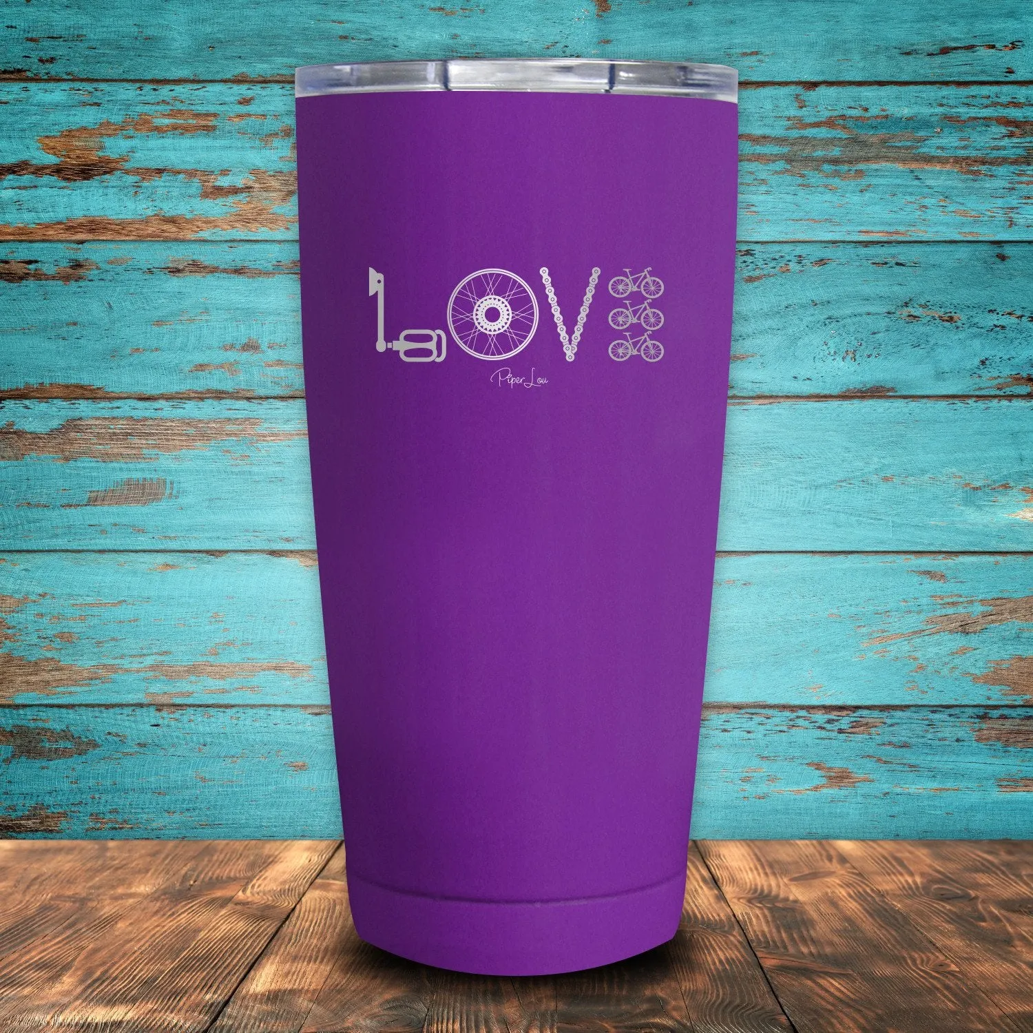 Cycling Love Coated Drinkware