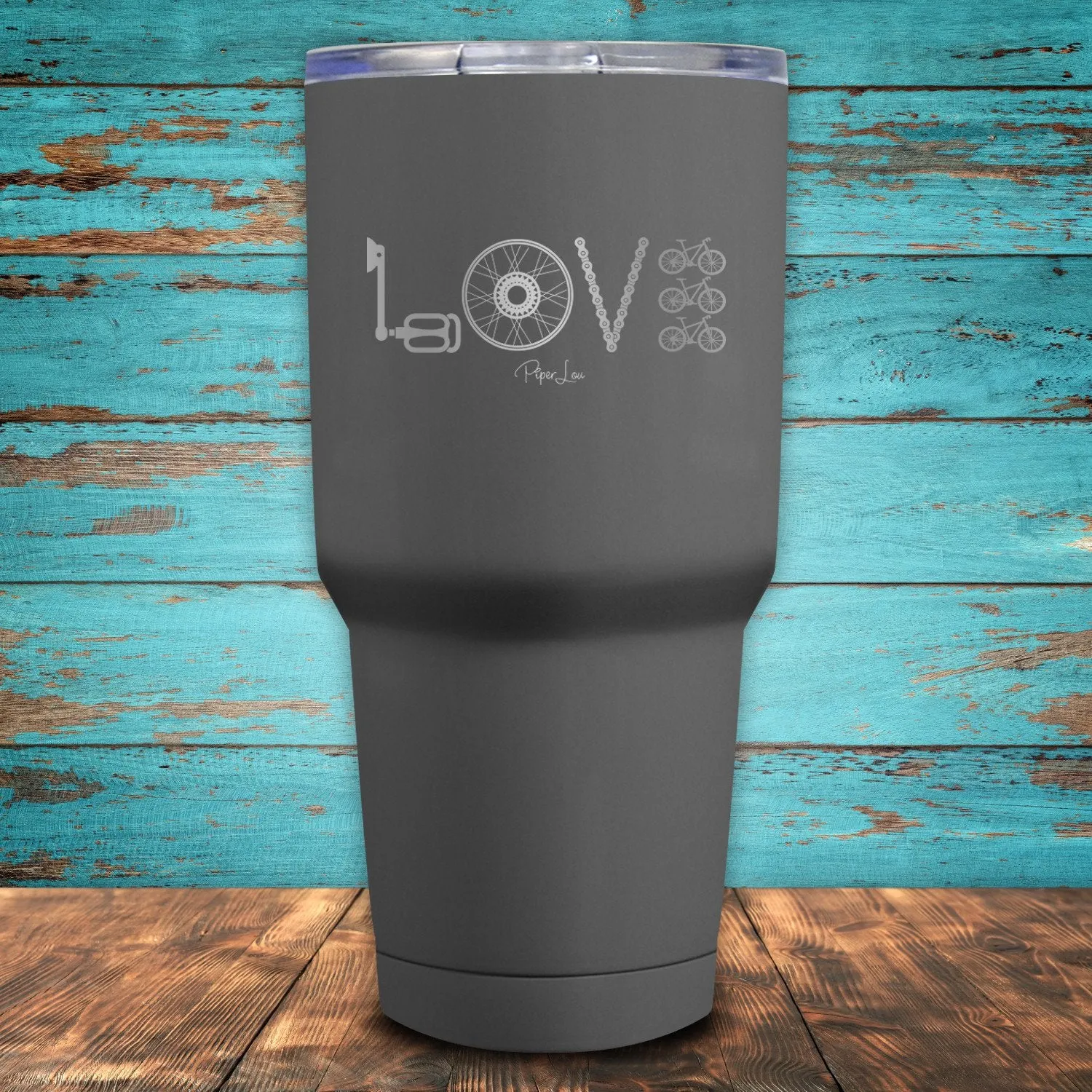 Cycling Love Coated Drinkware