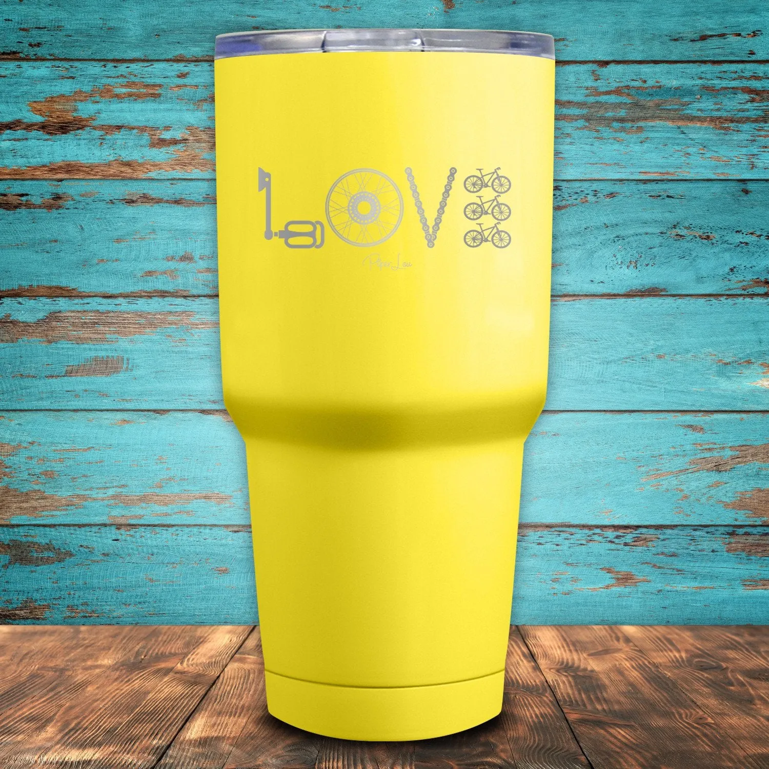 Cycling Love Coated Drinkware