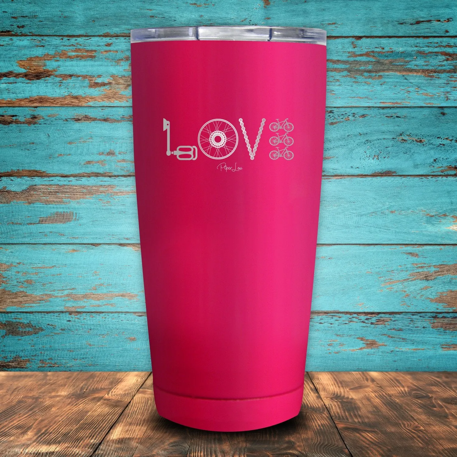 Cycling Love Coated Drinkware