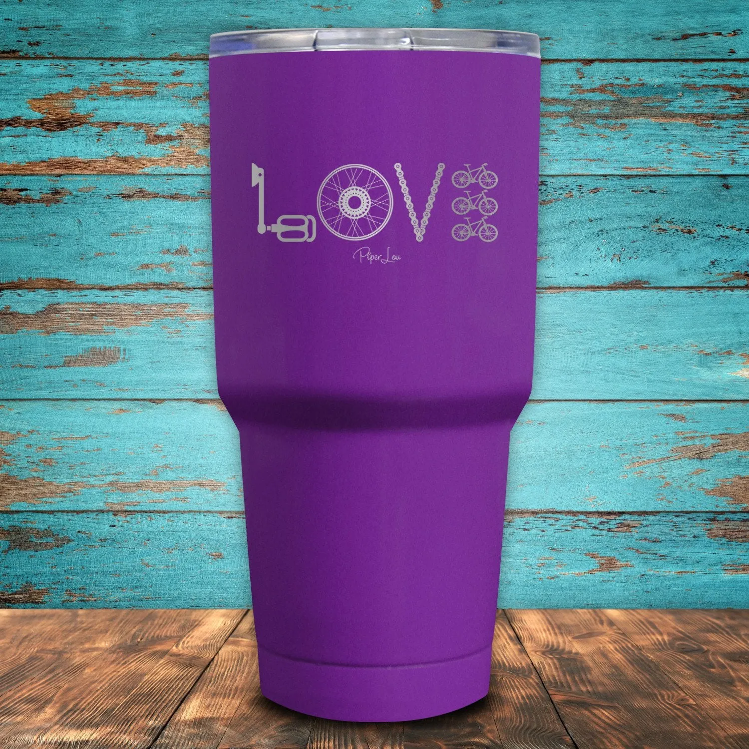 Cycling Love Coated Drinkware