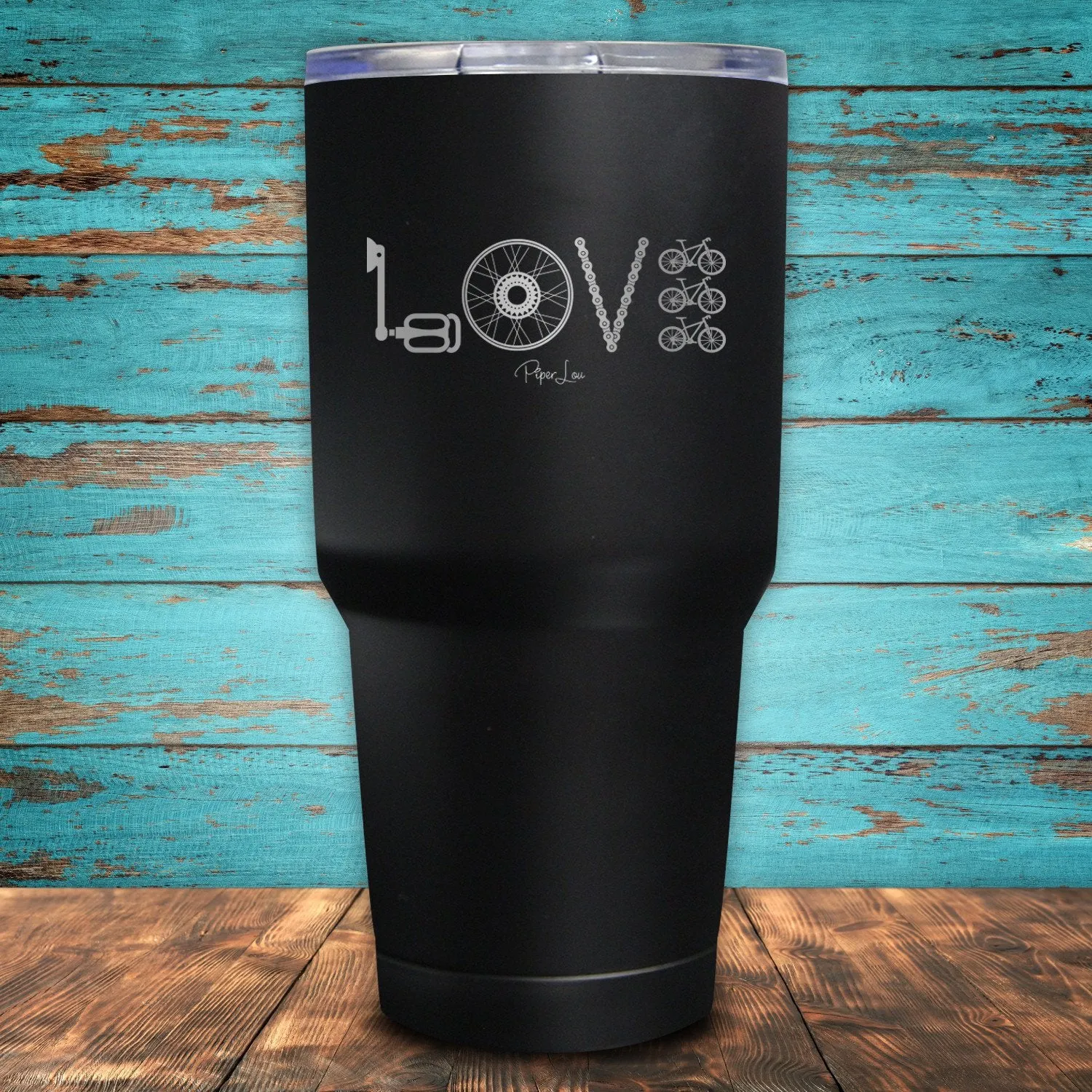 Cycling Love Coated Drinkware