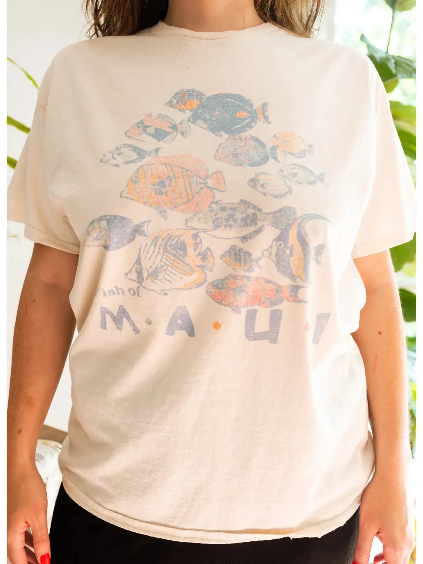 Fish of Maui thrifted tee
