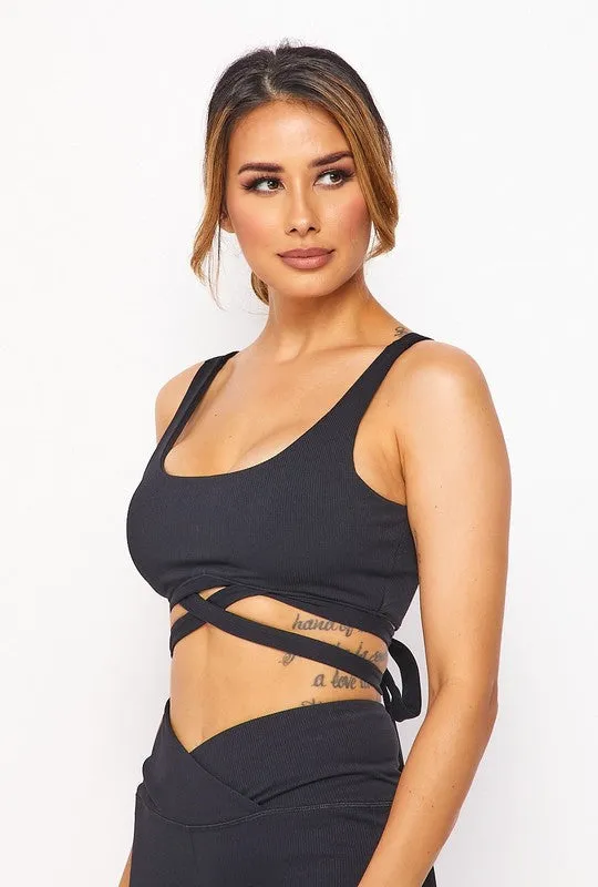 GET IT TOGETHER Sports Bra Wrap Tie Activewear Bra
