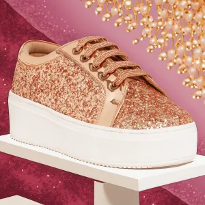 Glitterati Sneakers - Rose Gold