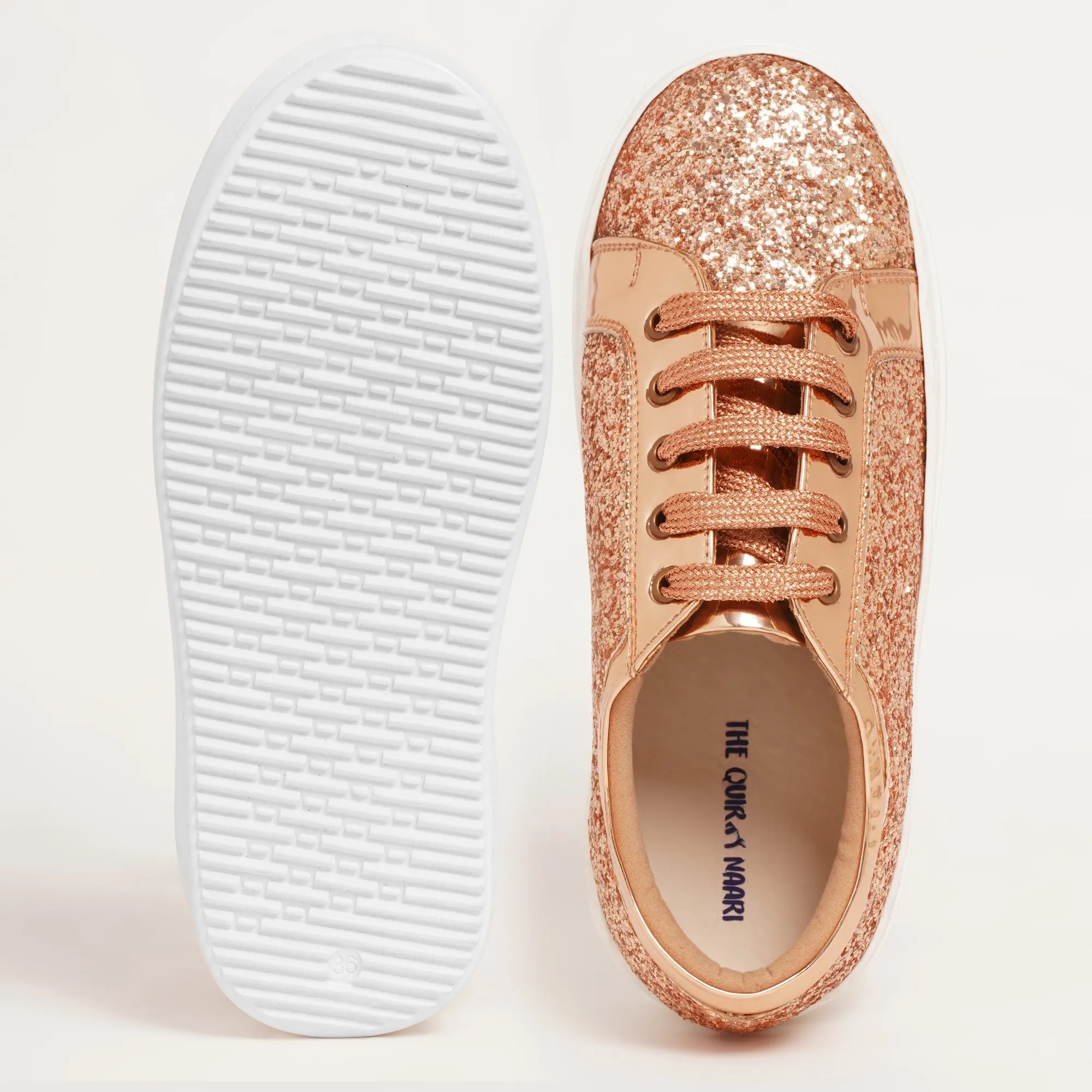 Glitterati Sneakers - Rose Gold