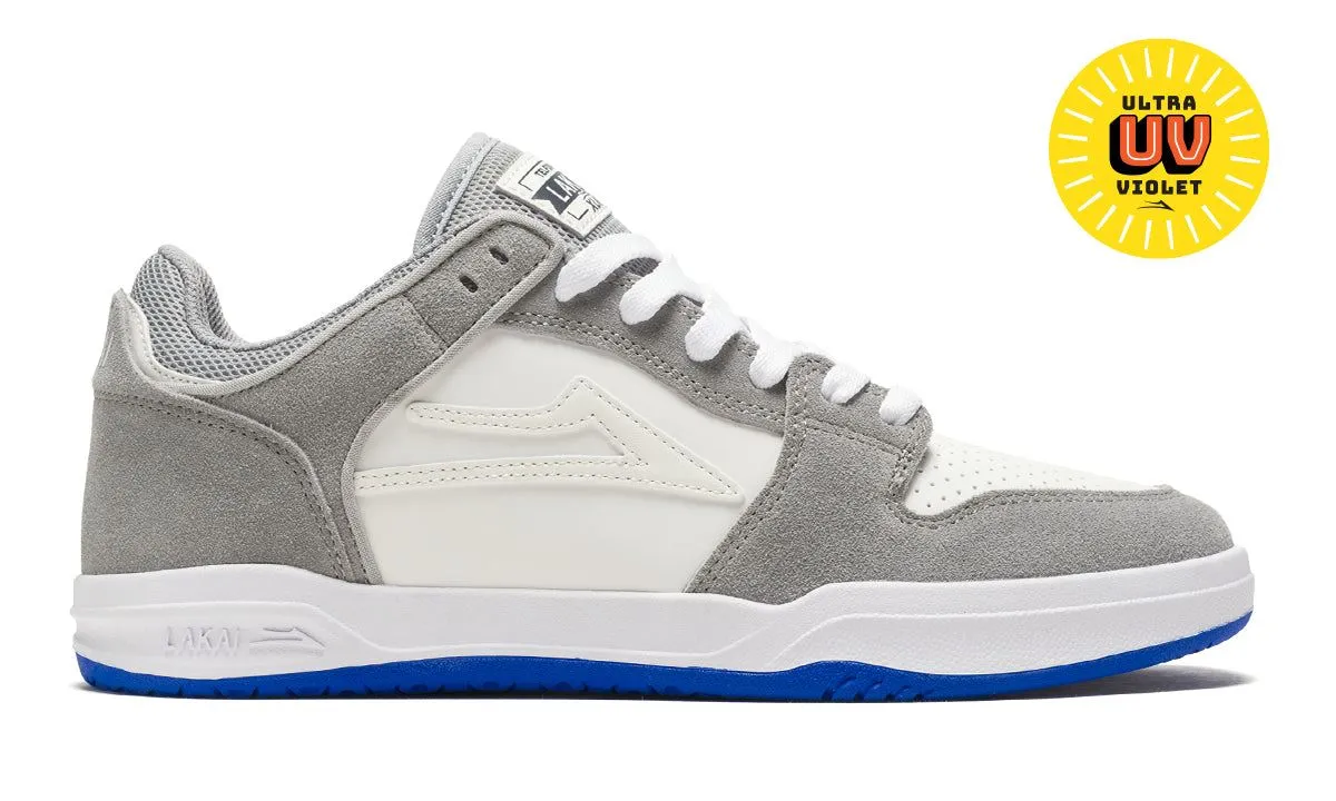 Lakai Telford Low Skate Shoes - Grey / Blue UV