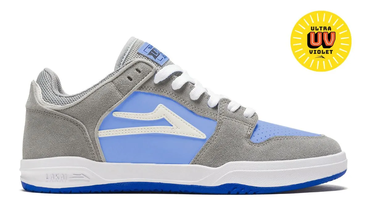 Lakai Telford Low Skate Shoes - Grey / Blue UV