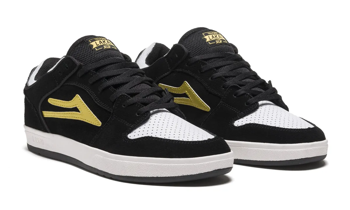 Lakai Telford Low Skateboard Shoe - Black/Gold