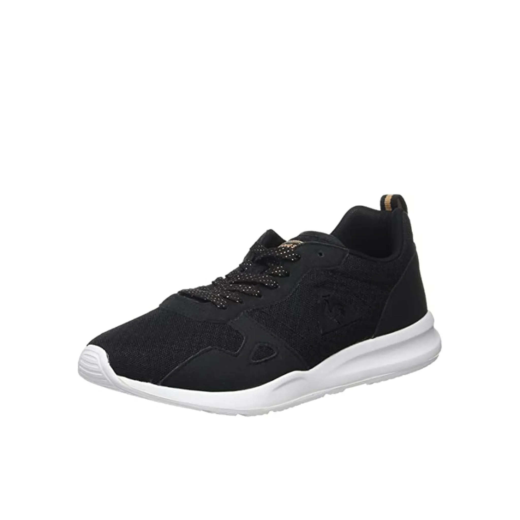 Le Coq Sportif LCS R600 Feminine Mesh Lace-Up Black Synthetic Womens Trainers 1710286