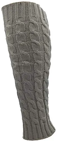 Leg Warmers for Women, 6 Pairs Knee High Cable Knit Warm Thermal Acrylic Winter Sleeve