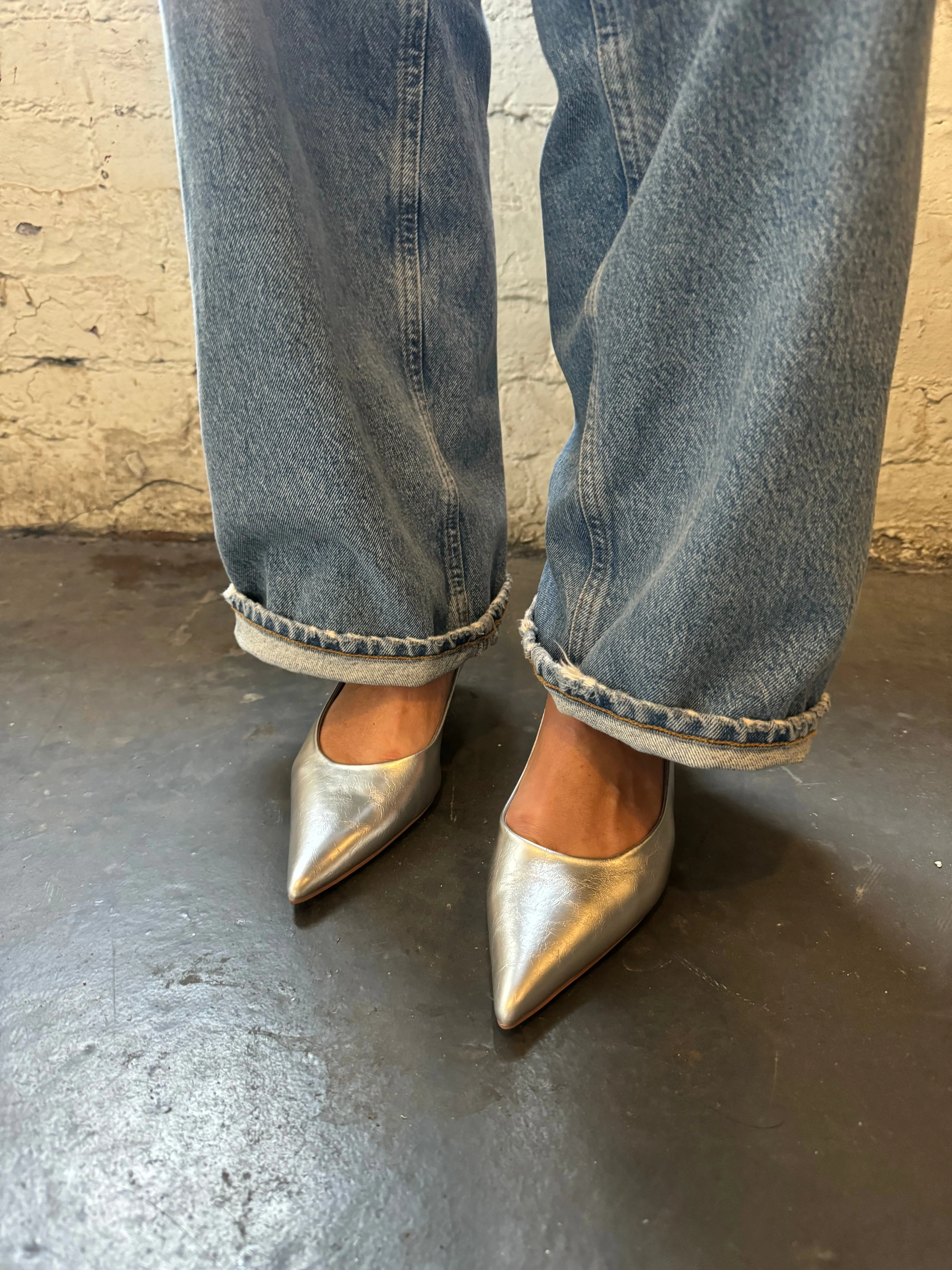 MATISSE SILVER SLINGBACK HEEL
