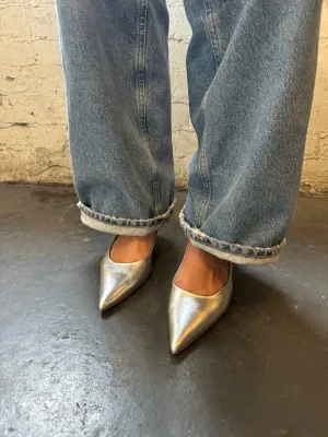 MATISSE SILVER SLINGBACK HEEL