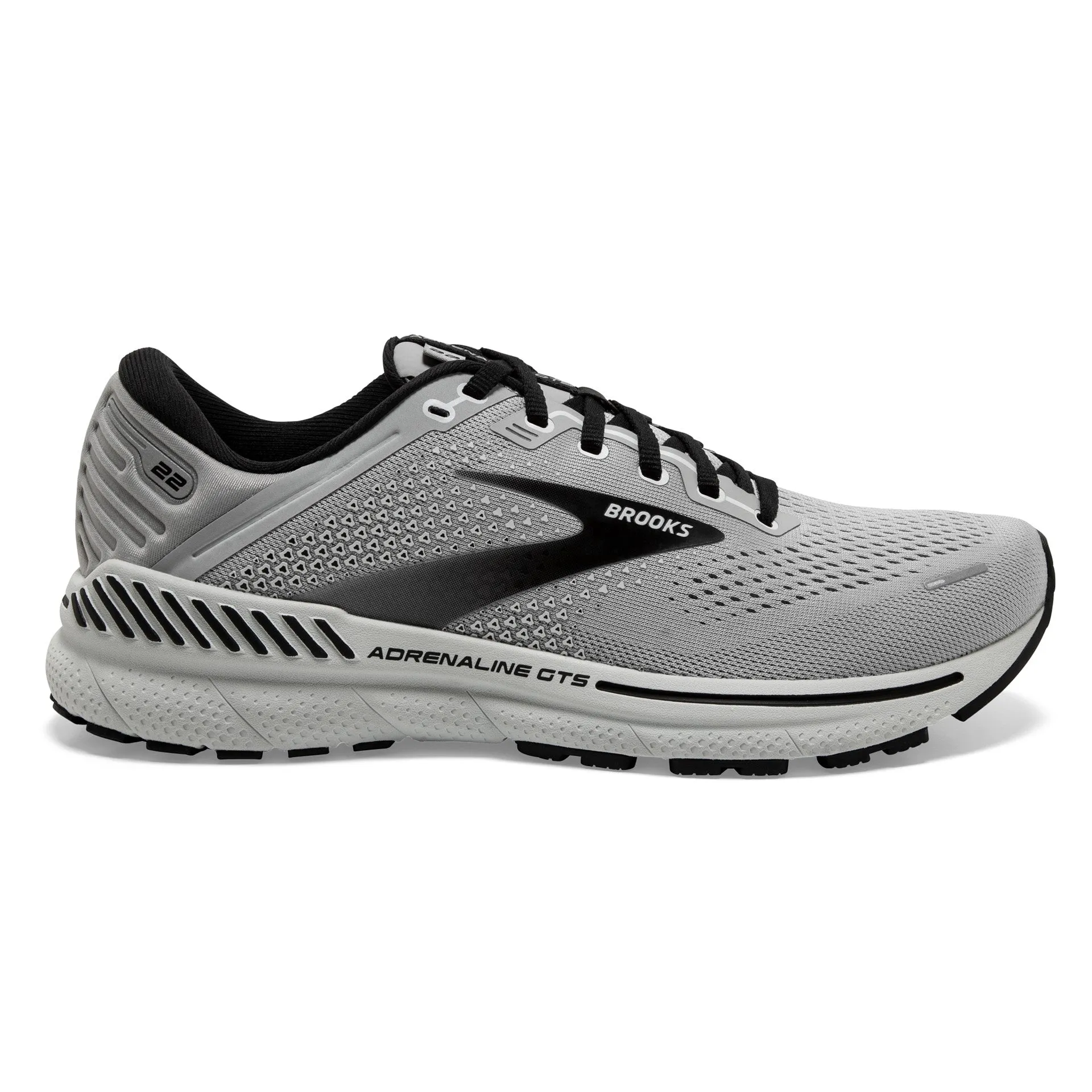 MENS BROOKS ADRENALINE GTS 22 - ALLOY/GREY/BLACK