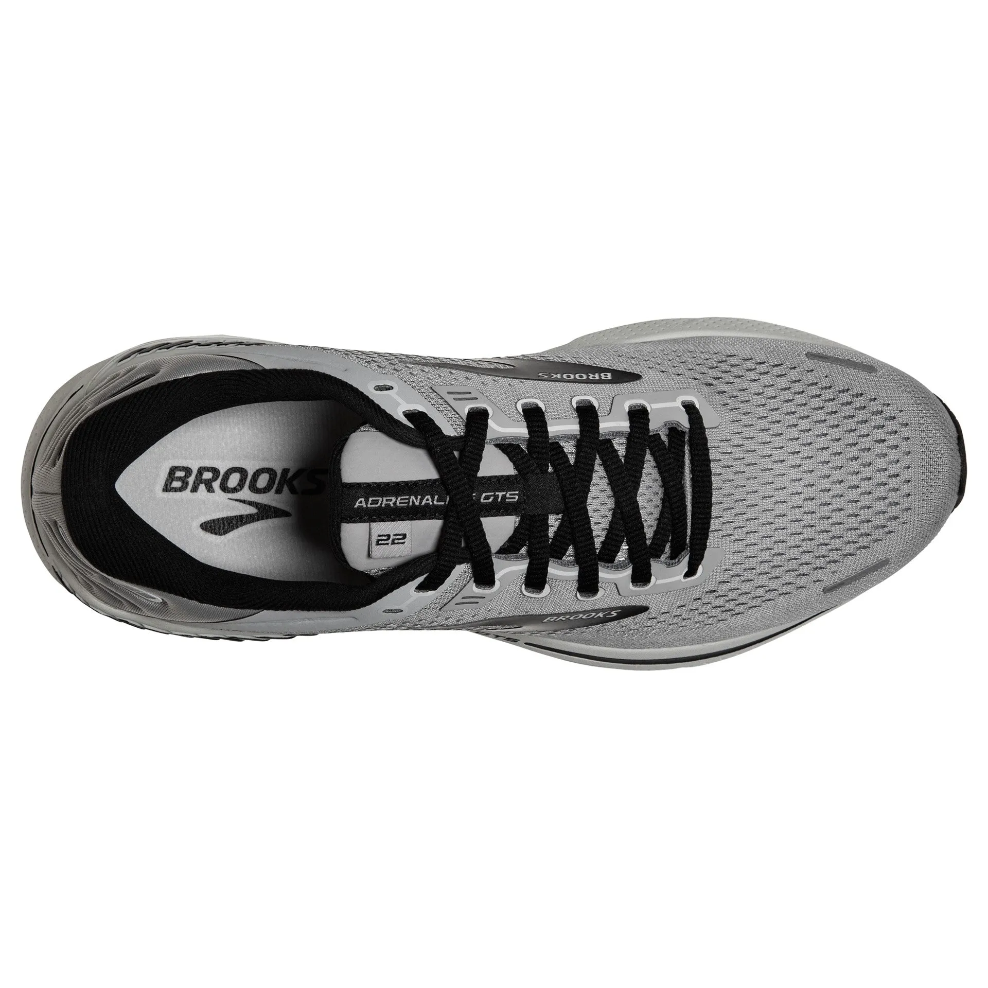 MENS BROOKS ADRENALINE GTS 22 - ALLOY/GREY/BLACK