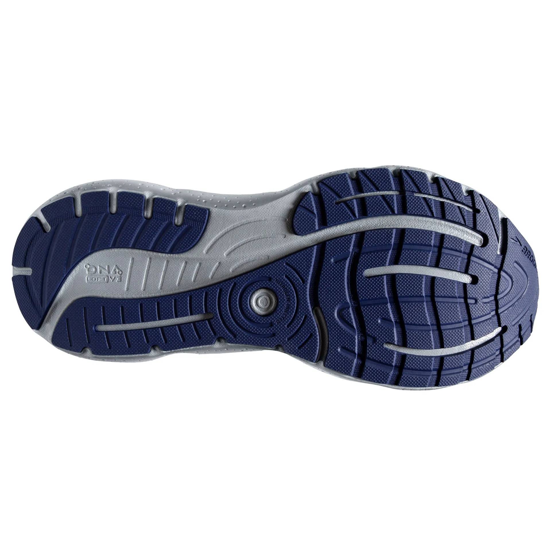 MENS BROOKS GLYCERIN STEALTHFIT GTS 20 - OYSTER/ALLOY/BLUE DEPTHS