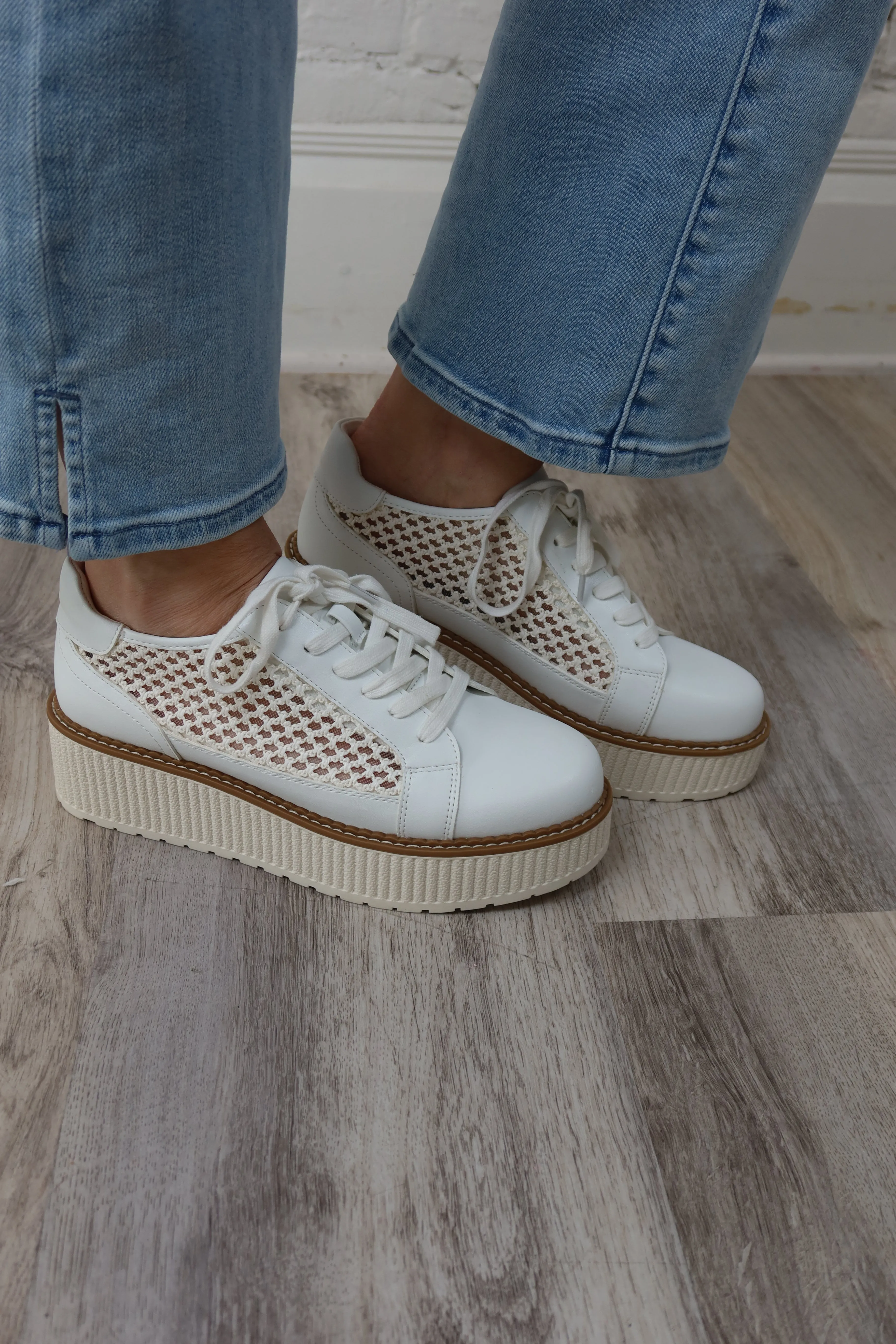 Mercer White Platform Sneaker