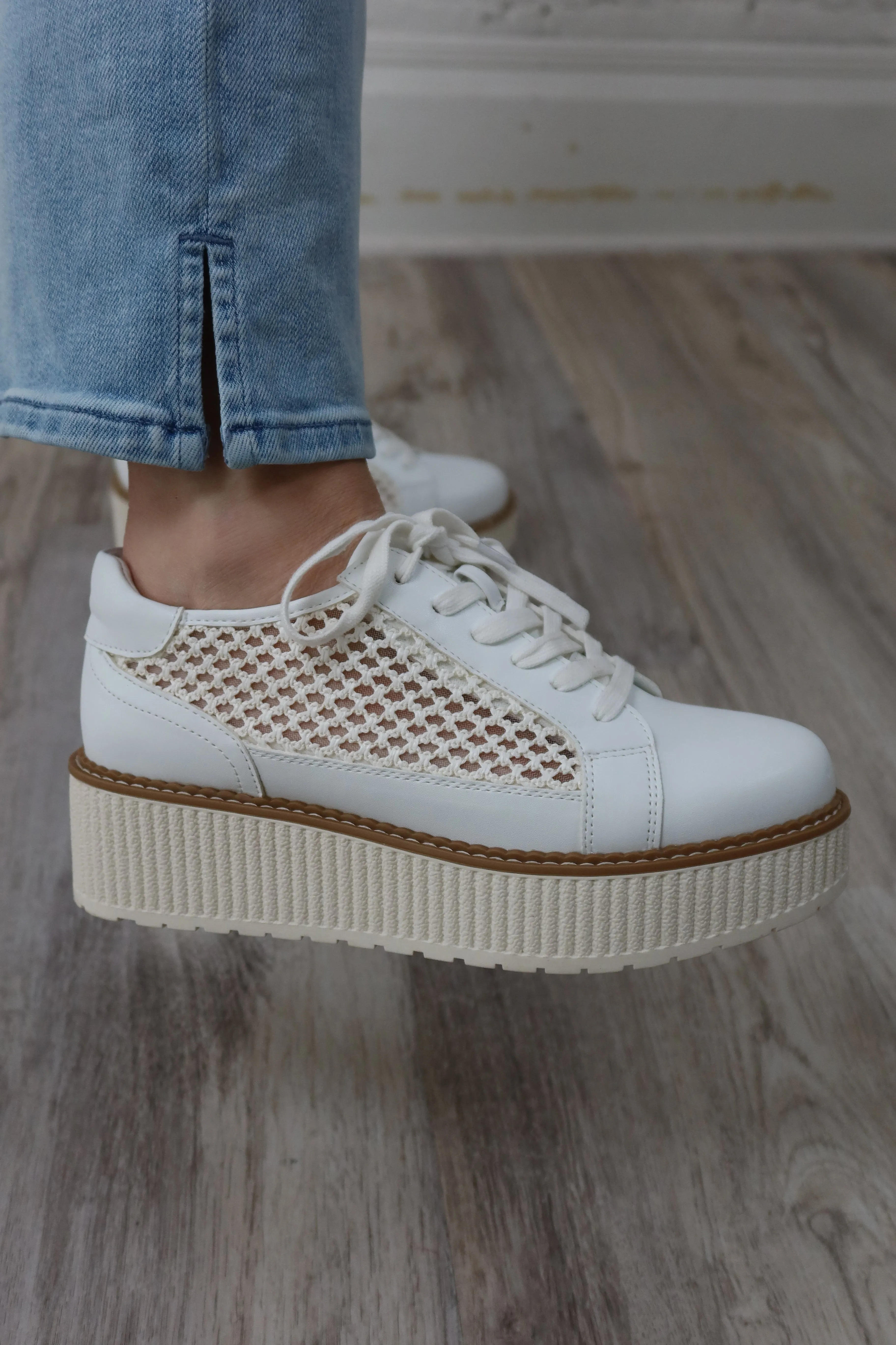 Mercer White Platform Sneaker