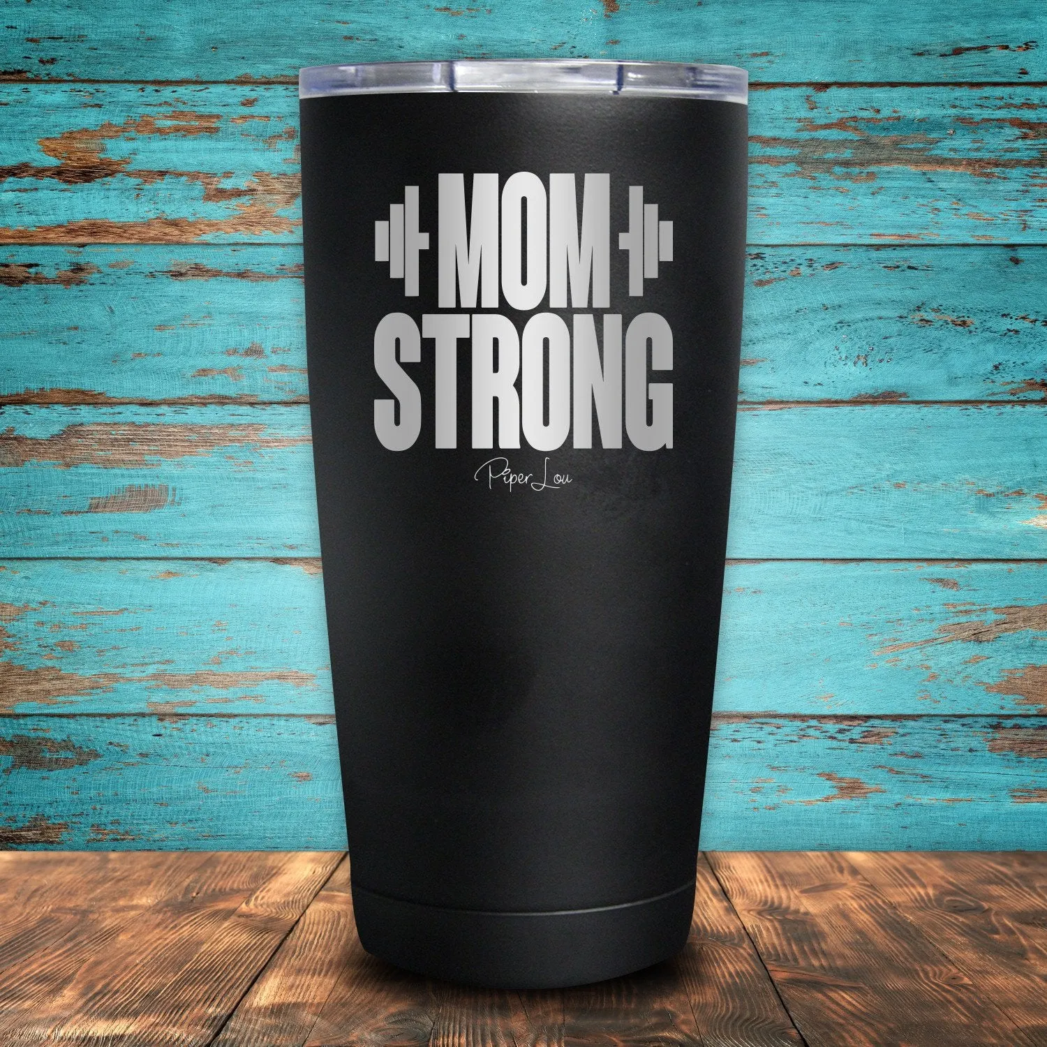 Mom Strong Coated Drinkware