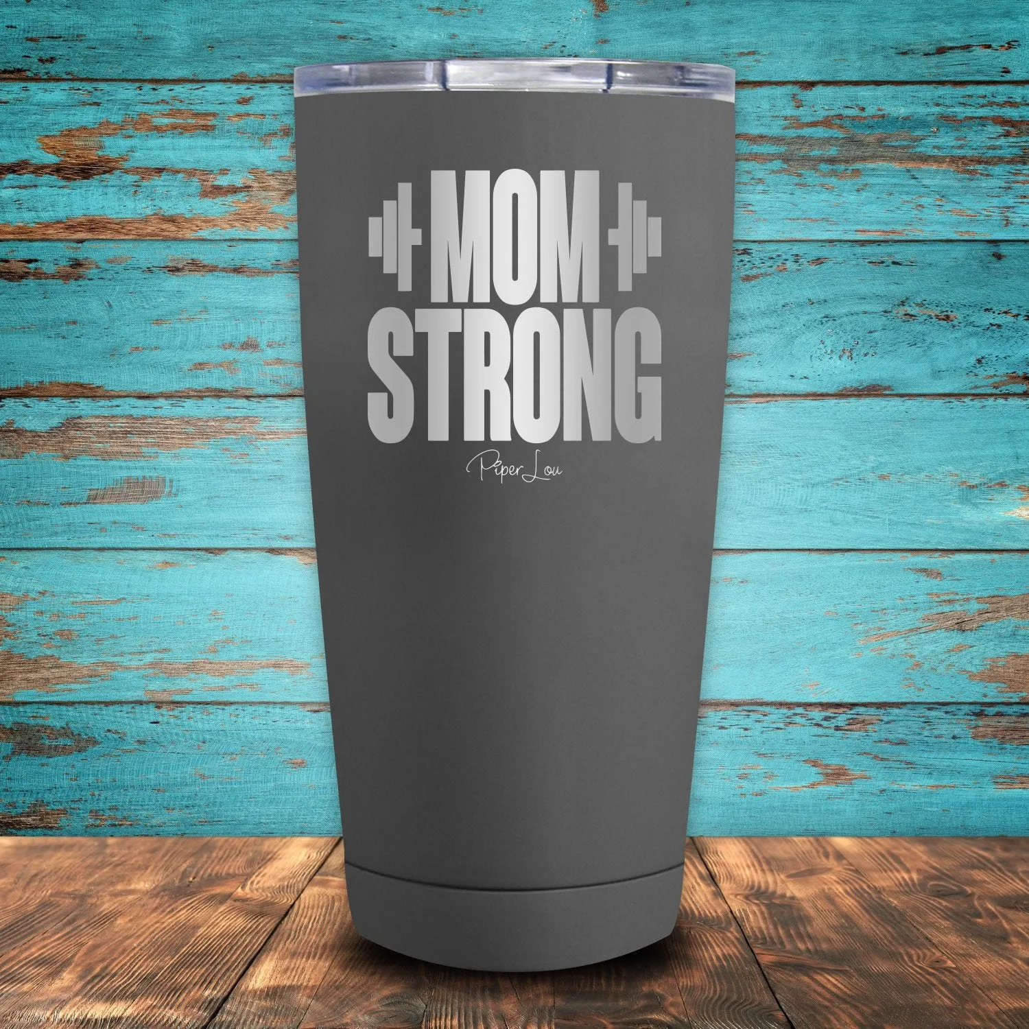 Mom Strong Coated Drinkware