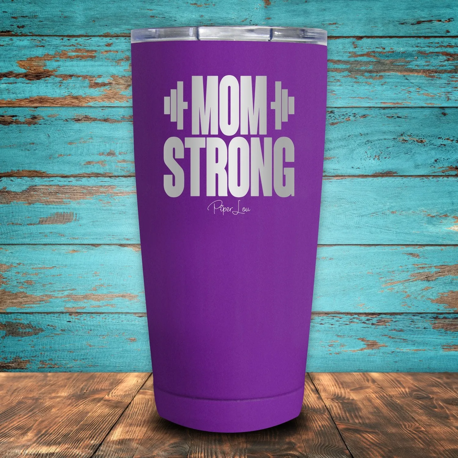 Mom Strong Coated Drinkware