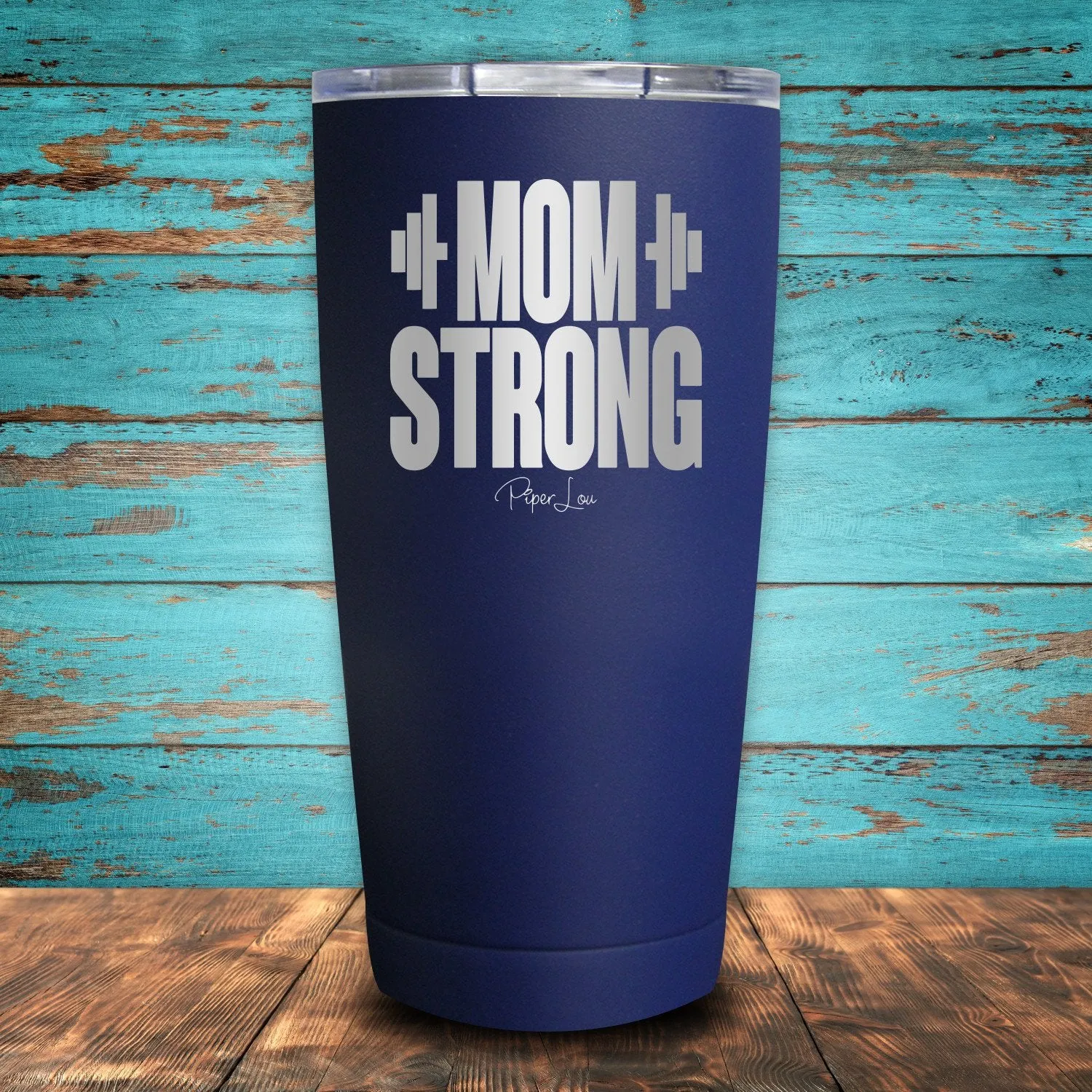 Mom Strong Coated Drinkware