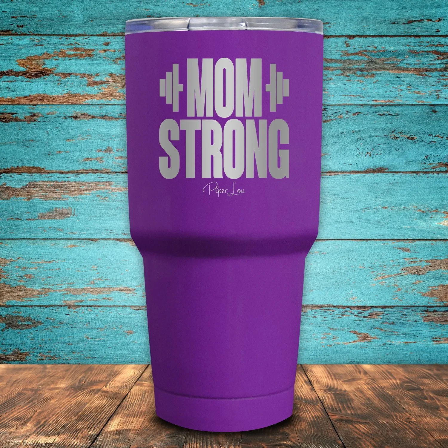 Mom Strong Coated Drinkware