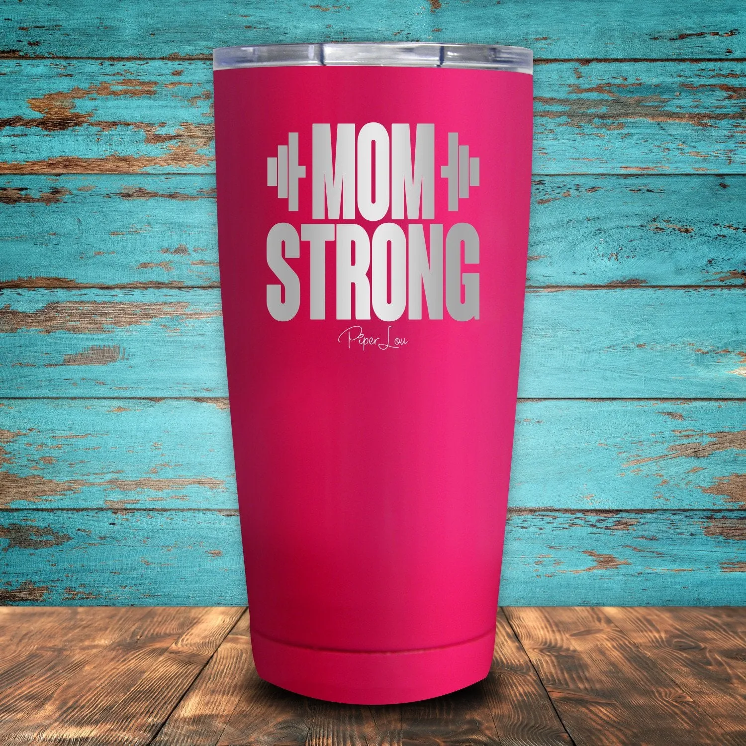 Mom Strong Coated Drinkware