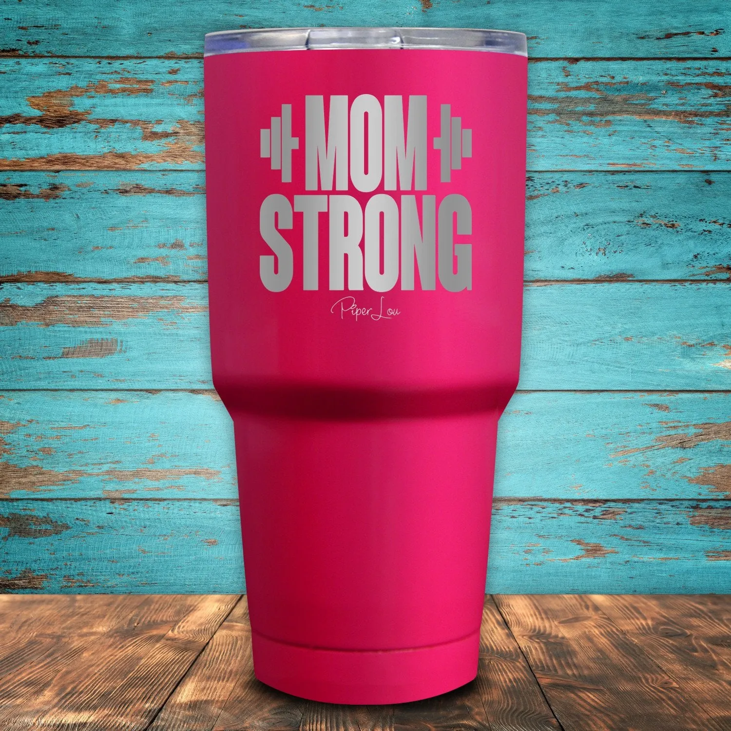 Mom Strong Coated Drinkware