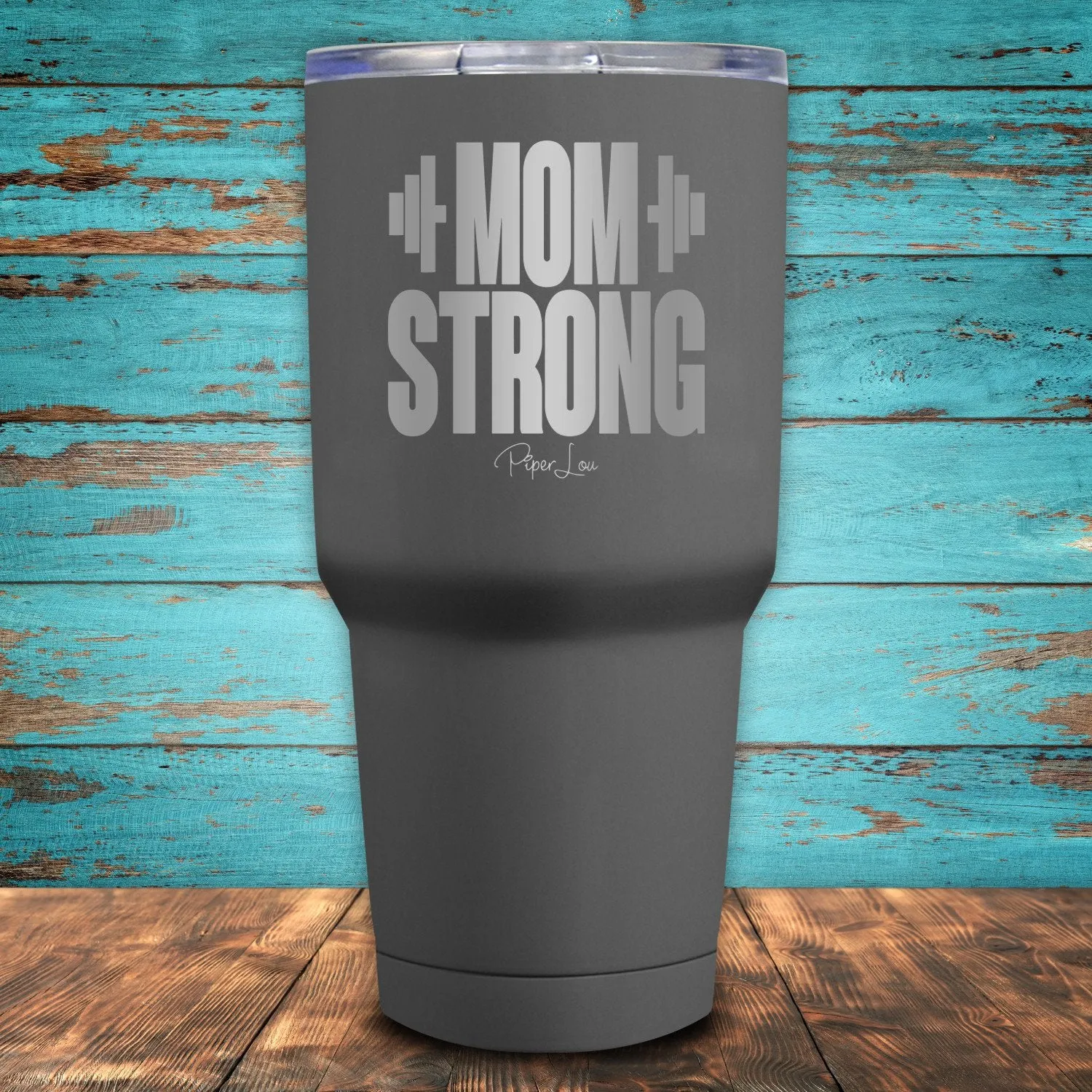 Mom Strong Coated Drinkware