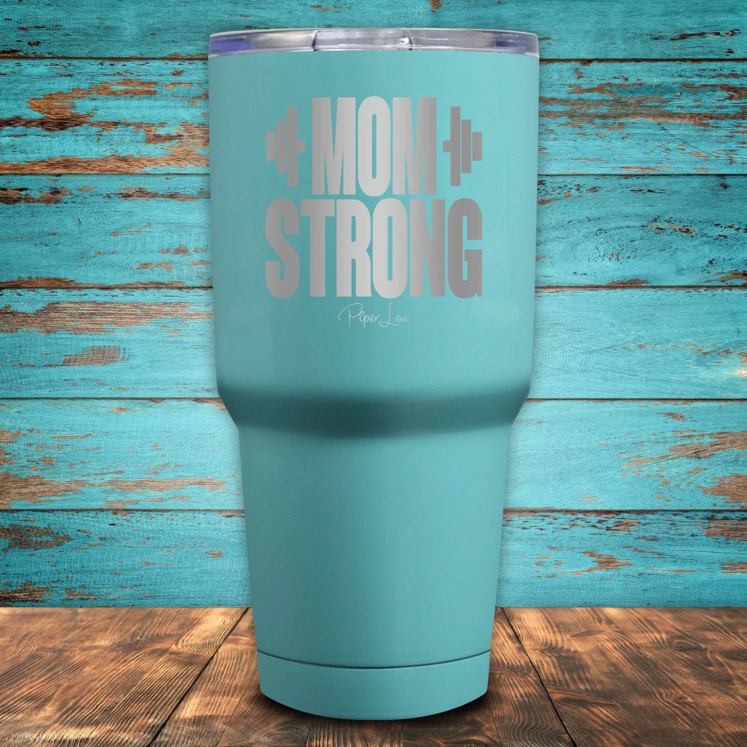 Mom Strong Coated Drinkware
