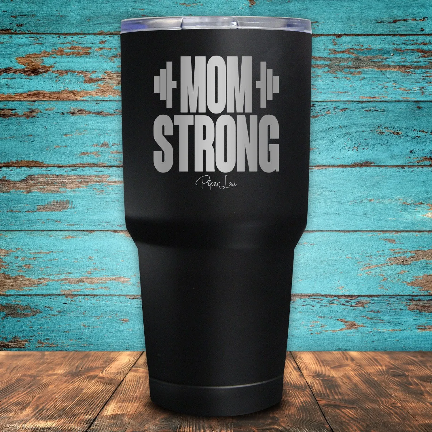 Mom Strong Coated Drinkware