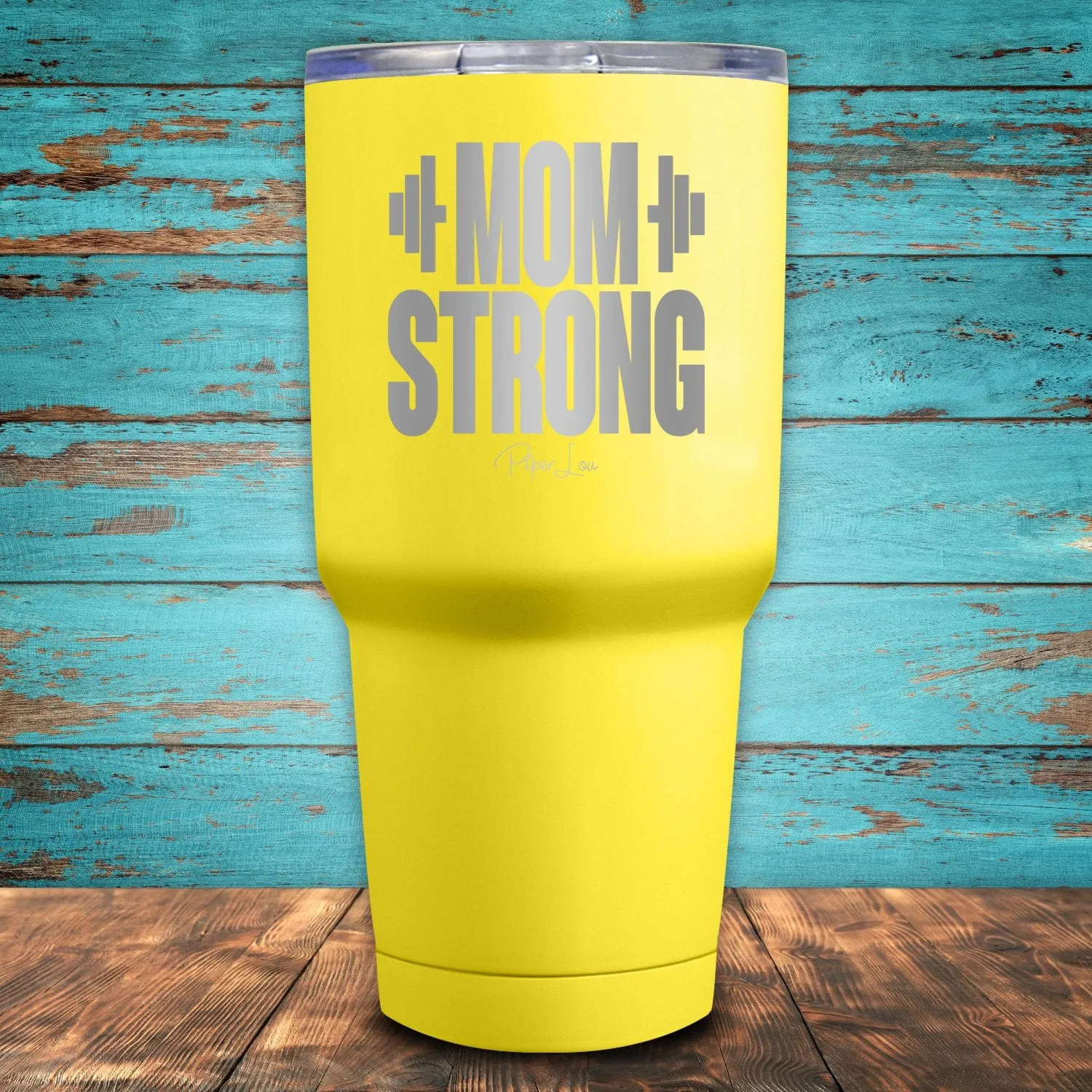 Mom Strong Coated Drinkware