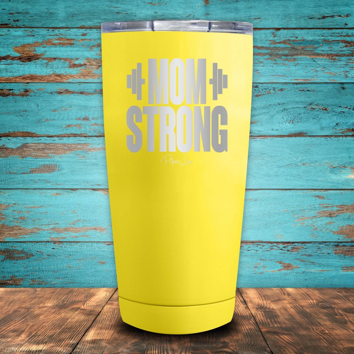 Mom Strong Coated Drinkware
