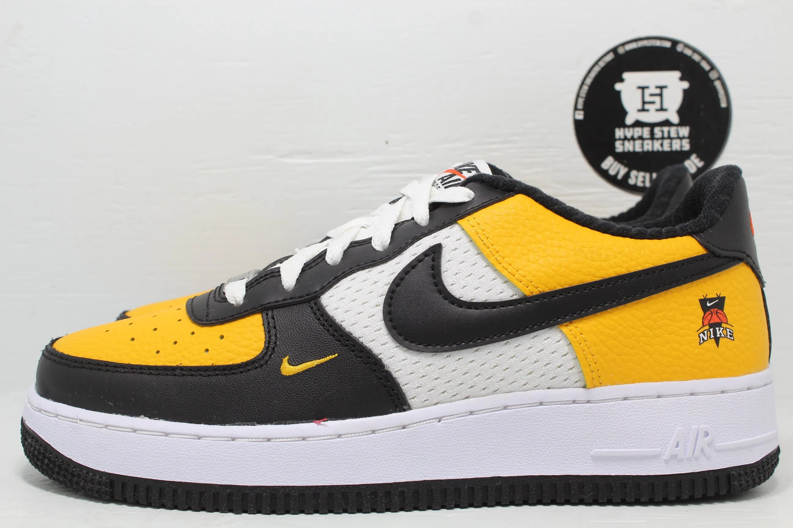 Nike Air Force 1 Low Black Gold Jersey Mesh (GS)