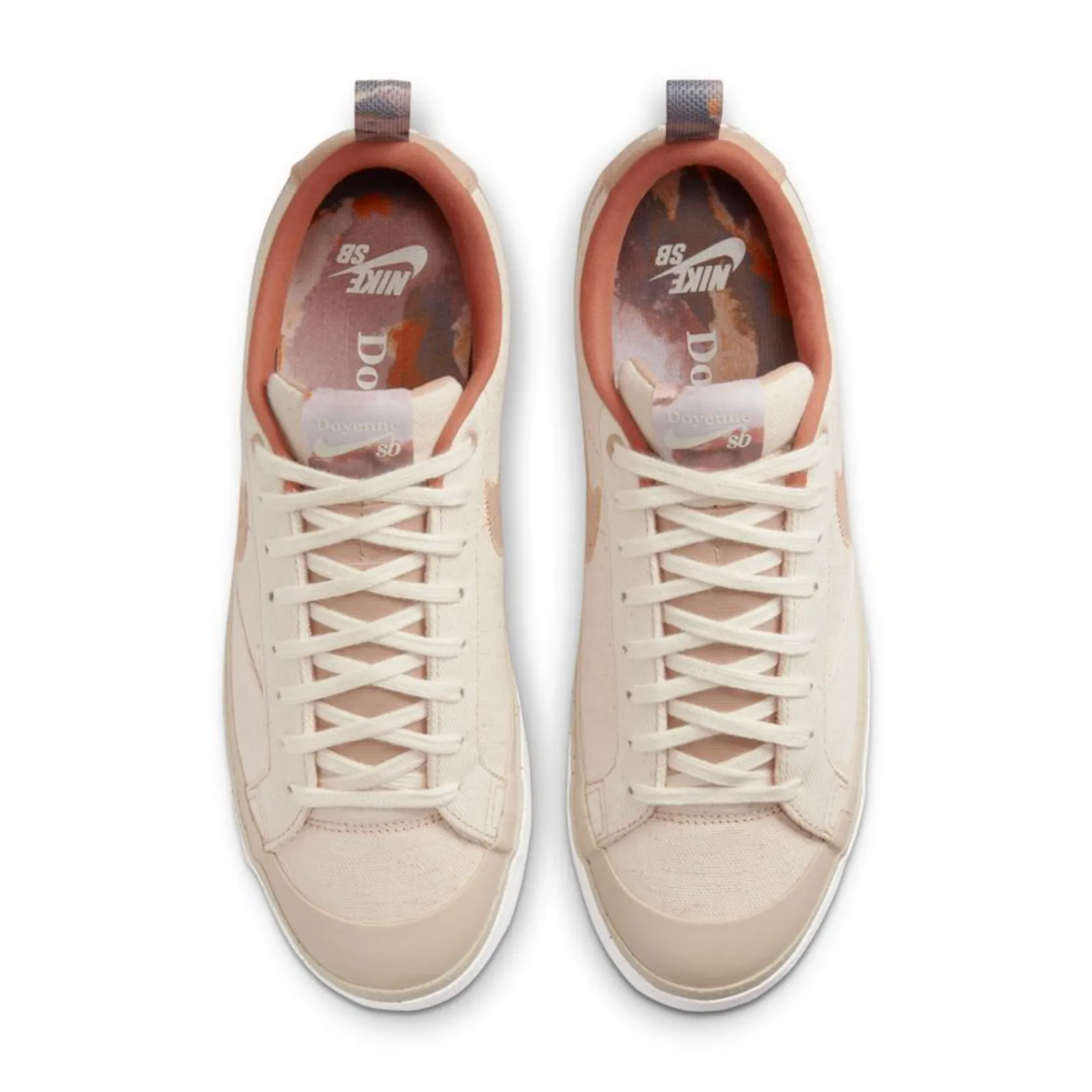 NIKE SB x DOYENNE BLAZER LOW QS COCONUT MILK / RATTAN-LIMESTONE