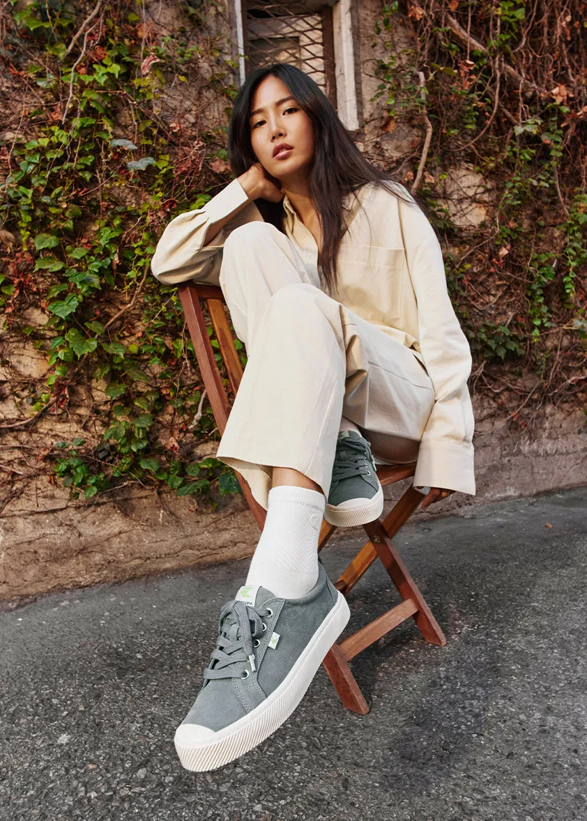 OCA Low Charcoal Grey Suede Sneaker Women